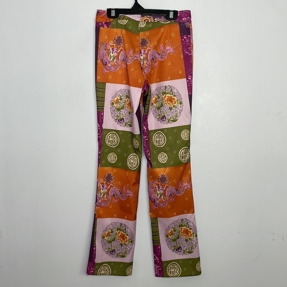 𝅺vintage made in USA patchwork oriental high waisted pants - Picture 7 of 10